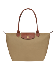 7li100% original Longchamp cognac nylon bag l1899 large/l2605/l1621 medium tote bags long champ bag