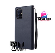 LEATHER CASE FLIP UNTUK SAMSUNG M51 -FLIP  WALLET CASE KULIT SAMSUNG M51- CASING DOMPET-FLIP COVER L