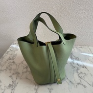Hermes牛油果綠金釦picotin18 超好看超顯白