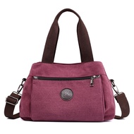 Fashion Trendy Feifan Eslite Canvas Commuter Bag for Women with Zipper Crossbody Satchel Soft Polyes