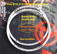 CODE RIMS VELG SEPEDA MTB 27.5 INFERNO 27 SUNRINGLE 32HOLE DOUBLE WALL