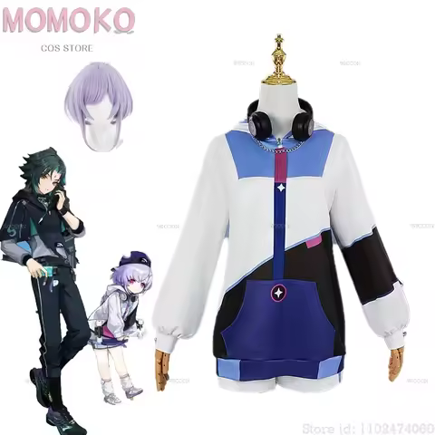 Genshin Impact Xiao Qiqi Co-ANTA Cosplay Costume Sportswear Uniform Wigs Cosplay Anime Game Xiao Qi 
