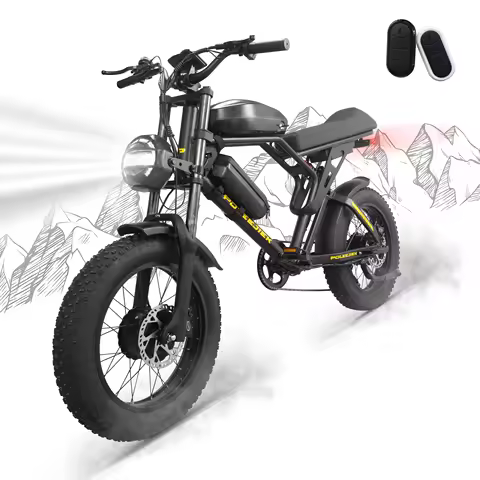 3000W 40MPH Electric Bike with 25.6Ah Battery 20"×4"Fat Tire Ebike for Adults 100Miles Electric Bicy