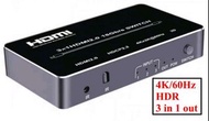 4K/60Hz, 3-Port HDMI Switch, HDMI Selector, HDMI切換器, HDMI分線器