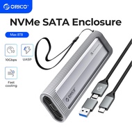 ORICO M.2 NVMe SATA SSD Enclosure USB External Adapter Support UASP for PCIe NVMe SATA SSD(AXM2) GRX