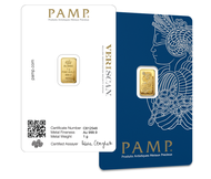 1 GRAM LJewellery PAMP Suisse 999.9/24k Gold Bar  Lady Fortuna - G100