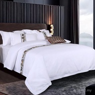 Five-Star Bed Sheet Hotel Bedding Cloth Grass Bedding Four-Piece Set Set Hotel Wholesale Quilt Cover