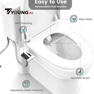 [Available] Bidet Attachment 1/2'' Toilet Seat Bidet Easy Installation Universal Toilet Seat Attachm