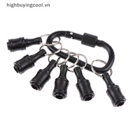 Hcvn 6Pcs/Set Bit Holder 1 / 4 Inch Hex Screwdriver Bit Holder Extension Bar Keychain Adapter Drill 