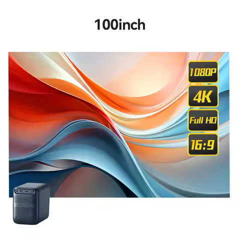 Wanbo 100inch HD Anti-Light Curtain Projector Screen 16:9 Indoor Ultra View Portable Foldable 3D 4K 