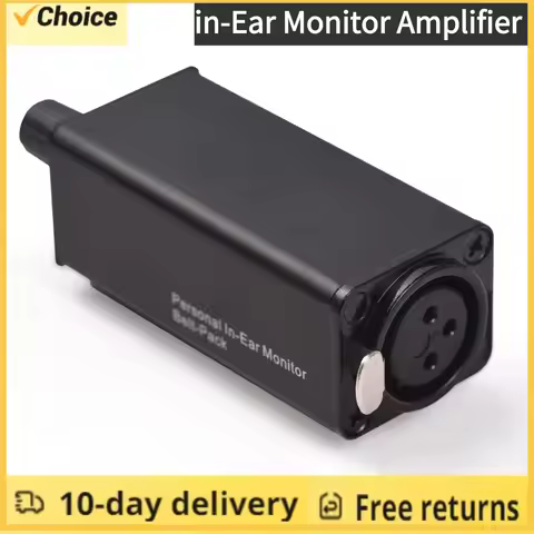 in-Ear Monitor Amplifier Portable Stereo Headphone Amp with XLR Input 3.5mm Output Jack Volume Adjus