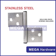STAINLESS PVC Plastic Door Hinges / Bisagra / Flag Hinge (Butterfly Hinge)