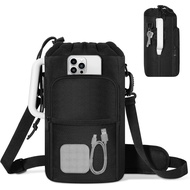 MoKo Water Bottle Holder with Strap, Insulated Water Bottle Carrier Pouch with Phone Pocket for Walk