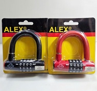 Ổ khóa cửa 4 số Alex lớn đỏ / đen điều chỉnh số tùy ý