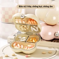 Beautiful and convenient cloud-shaped 7-compartment 7-day medicine dispenser 7.5x7.5cm