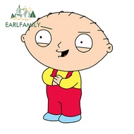 EARLFAMILY Family Guy Stewie Griffin Car Stickers Anime Refrigerator Skateboard Trunk PVC Decal Crea