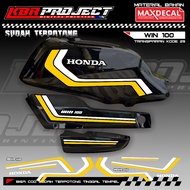 WIN 100 COOL PREMIUM TRANSPARENT STRIPING STICKERS HONDA RACING 29 VARIATION LINES ALREADY CUT