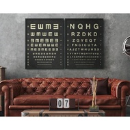 Eye Chart  Vintage Eye Charts Letters - Vintage Eye Chart Art  Optometry- Old Eye Chart Art,Poster N