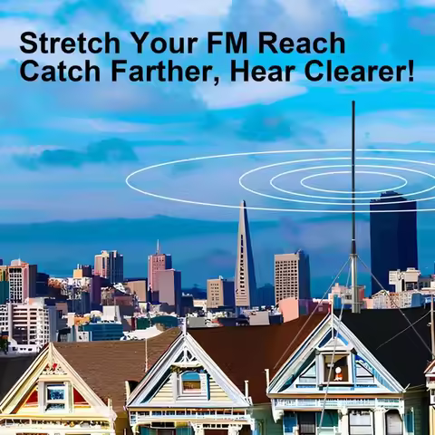 GP100 1/4 Wave FM Transmitter Antenna Outdoor GP Antenna For 87-108Mhz 0.5W To 100W Broadcast System