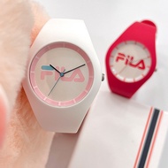 FILA/FILA Genuine Street Wear Jelly Rose Red Silicone Quartz Watch Sports Student Watch Men Women Co