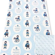 Minky多功能 點點顆粒 攜帶毯嬰兒毯冷氣毯被 藍色-小王子
