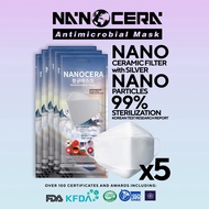 ♠▦◊KF94 Nano Face Mask 5pcs Reusable Nano Mask with NANO Silver and NANO Ceramic filter with 99.9 St