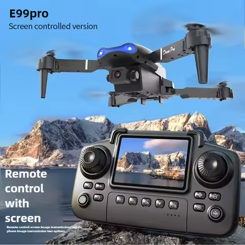 E99 PRO Drone Screen Control Aerial Drone High Definition Dual Camera Remote Control Aircraft, Foldi