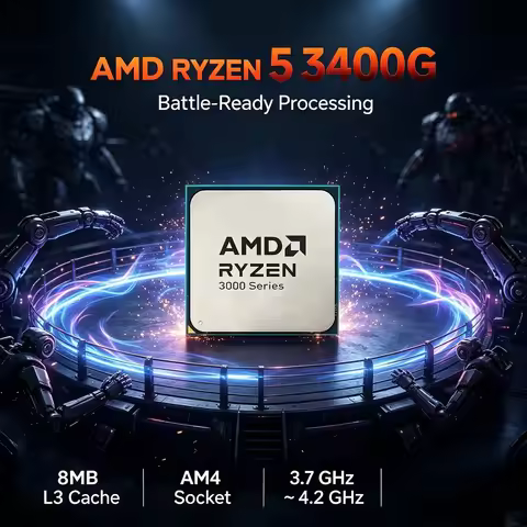 AMD Ryzen 5 3400G R5 3400G CPU Processor AM4 Socket 4.2GHz 4-Core 8-Thread L3 Cache 8MB Without Cool