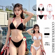 GOODFIGURE BIKINI With Tie Beachwear White Black Express Delivery Available In Sizes S-L | Weight 38