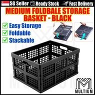 Medium Square Foldable Basket Stackable Storage Basket Collapsible Crate Sorting Basket Storage