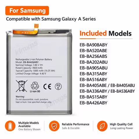 Premium Replacement Phone Battery For Samsung Galaxy A25 A32 A90 5G A20e A10e A5 2017 A80 A31 2020 A