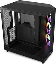 NZXT H6 Flow RGB | CC-H61FB-R1 | Compact Dual-Chamber Mid-Tower Airflow Case | Includes 3 x 120mm RG