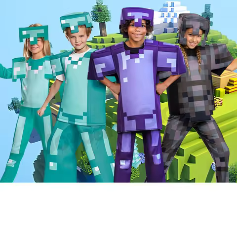 Kids Cosplay Boys Girls Diamond My Cos World Cosplay Costume Toys Enchanted Diamond Armor Outfit Ste