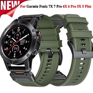 22mm 26mm Silicone Strap compatible for Garmin Watch Fenix 7X 7 Pro Solar/6X 6 Sapphire 5 5X Plus 3 