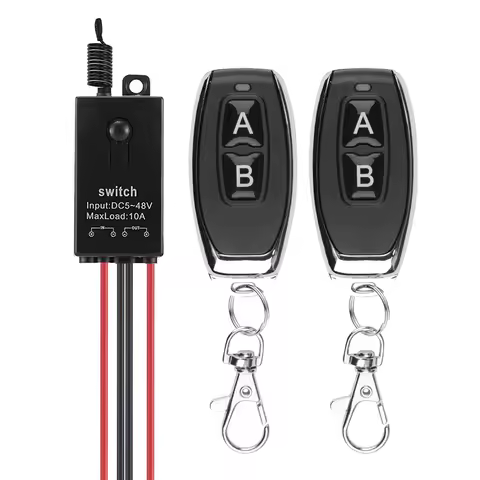 Mini Size RF Remote Control Switch DC 5V 12V 24V 36V 48V 10A 1CH Relay Module Receiver Transmitters 