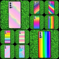 Colorful Pastel Rainbow Pattern Phone Case: VIVO Y30 Y30i Y50 Y55 Y55s Y65 Y66 V23 5G Y72 5G
