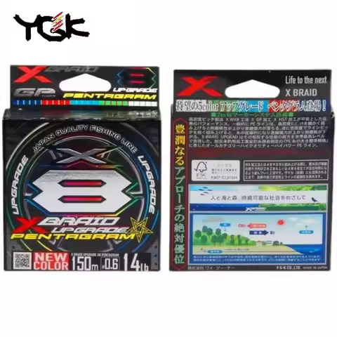 100%Original Japan YGK X BRAID Upgrade X8 PENTAGRAM Fishing Line Multifilament X8 PE Line 150m/200m/