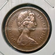 UK Queen Elizabeth II 2 New Pence 1971