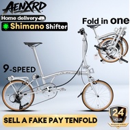 AENXRD Shimano Three Fold bicycle 9-speed bicycle Travel with ease load 190kg Suitable for 145-165cm
