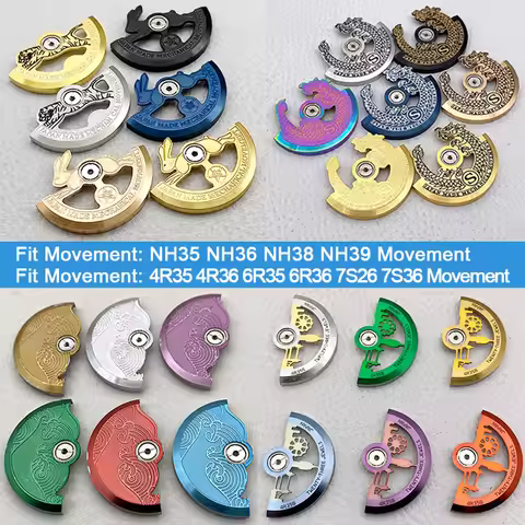 Mod Automatic Movement Rotor Fit for NH38 NH39 4R35 7S26 NH35 Movement Pendulum Oscillating Weight H