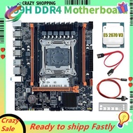 X99H Motherboard+E5 2670 V3 CPU B85 LGA2011-3 4X DDR4 REG ECC RAM Slots M.2 PCIE SATA3.0 X99 Desktop