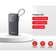 [100% Original] Yoobao Q13 10000mAh Built in Cable Fast Charge with Digital Display (PD 20W / QC3.0 