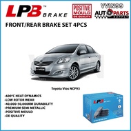 Toyota Vios NCP93 Front/Rear Brake LPB Premium Semi Metallic Euro Standard