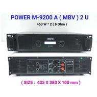 เพาเวอร์แอมป์ power amplifier รุ่น M-9200 กลางแจ้ง เครื่องเสียงกลางแจ้ง ● กำลังขับ 900W (8 Ohm) 450W