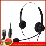 Punkstyle H360D‑RJ9MV RJ9 Office Headset Binaural Telephone With Adjustable Spea