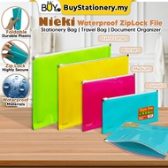 Nieki PVC Zip Lock Waterproof Bag File Folder - (1s/Pcs) Travel Bag Organizer Pencil Case Stationary