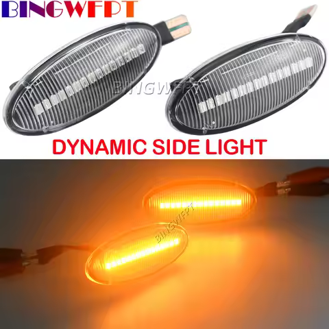 For Nissan X-trail T31 Qashqai J10 Cube Juke Leaf Micra K13 Note E11 Car Side Marker Light Dynamic L
