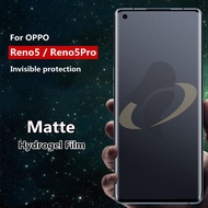 For OPPO Reno 5 Pro Reno 5 Matte Screen Protector Frosted Hydrogel Soft Film No Fingerprint Full Coverage Soft Hydrogel Film For OPPO Reno 5Pro Reno5 Frosted Screen Protector