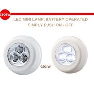 Mini Round LED Wall Lamp with Battery RAMSTA LED Battery Lamp 7Cm