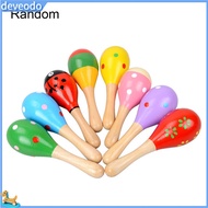 deveodo Wooden Maracas Multiple Colour Auditory Training Educational Toy Baby Sand Hammer Instrument